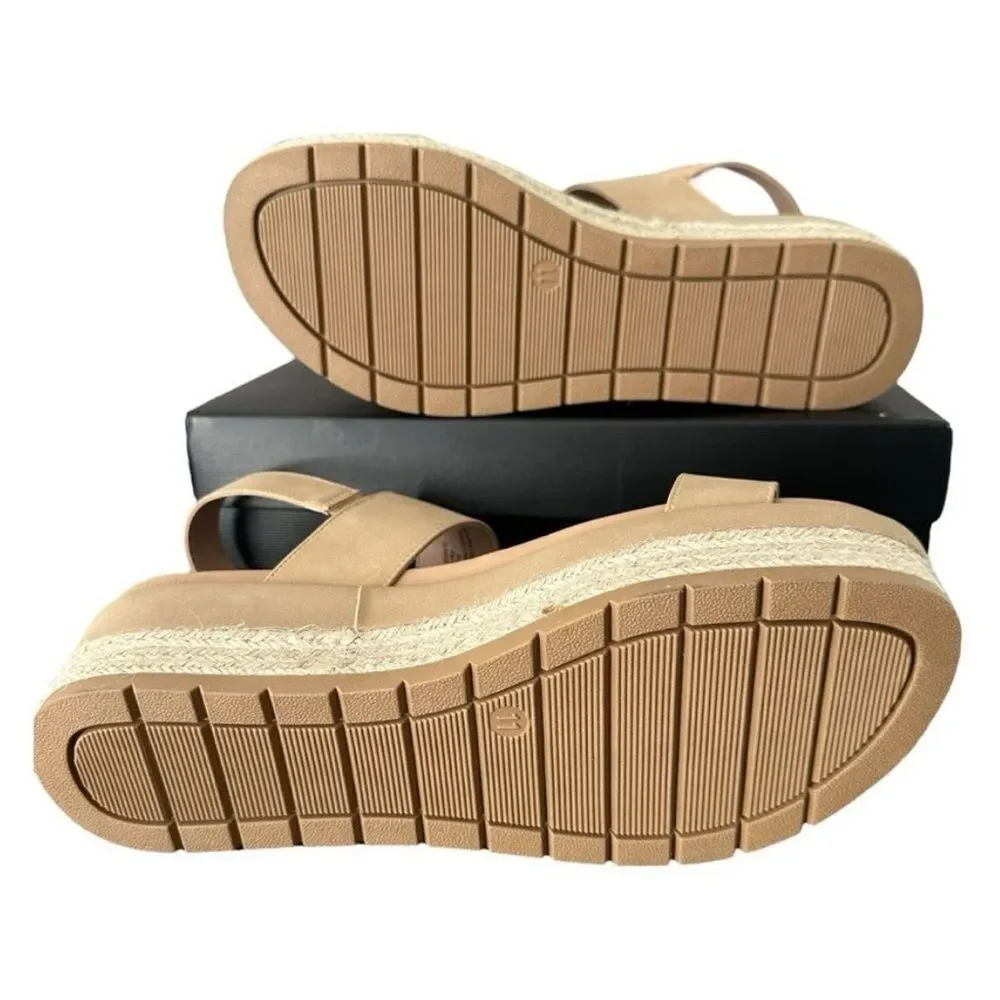 Michael Shannon Kira Tan Espadrille Platform Sandal 11